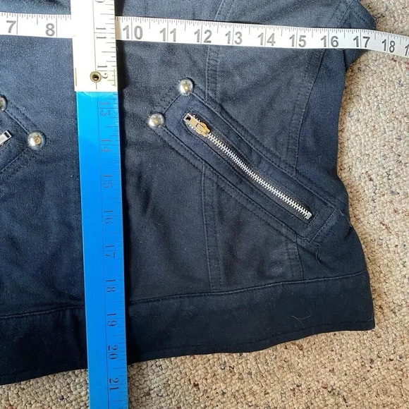 Twentyone Motorcycles Jacket Lady M CottonBlend Breathable Black Sleeveless Goth - Picture 2 of 12